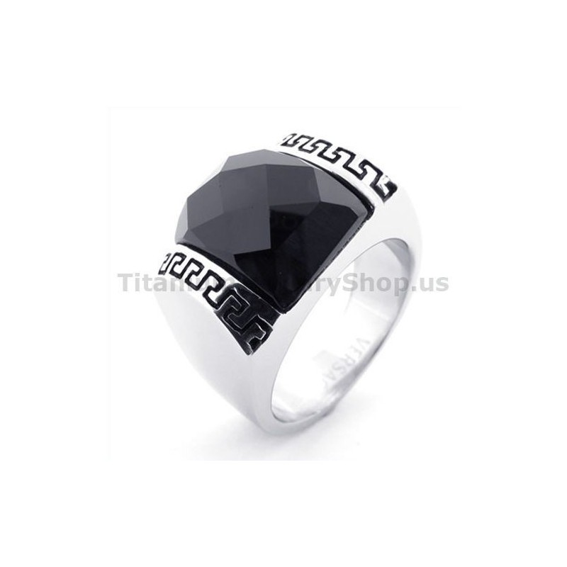 Titanium Ring With Zircon