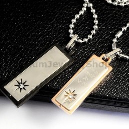 Commitment Of Love Titanium Lovers Pendants Valentine'S Day Gifts - Free Chains