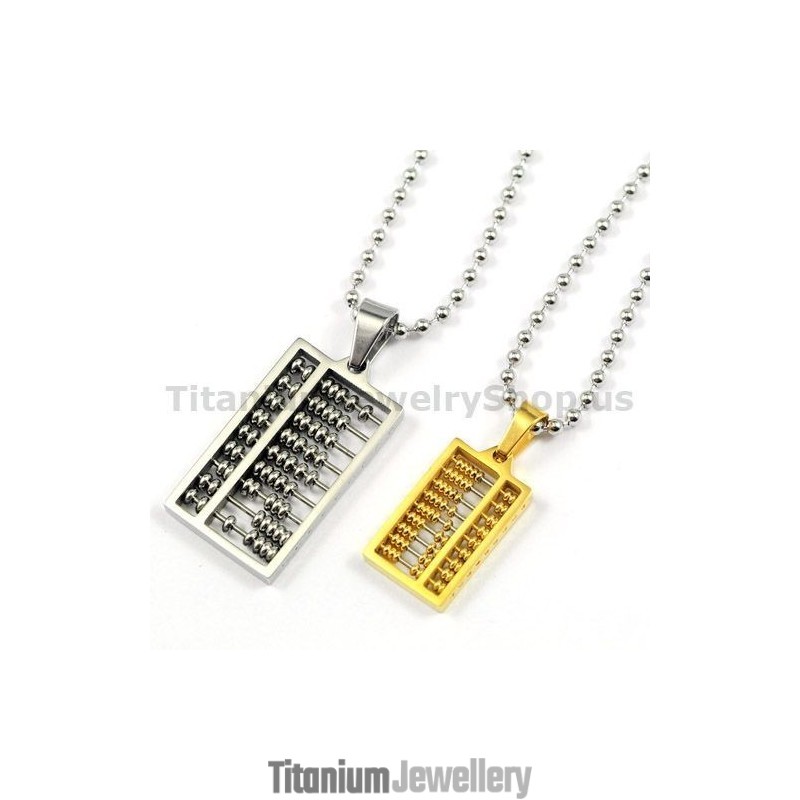 Abacus Titanium Lovers Pendants Valentine'S Day Gifts - Free Chains Abacus Titanium Lovers Pendants Valentine'S Day Gifts - Free Chains
