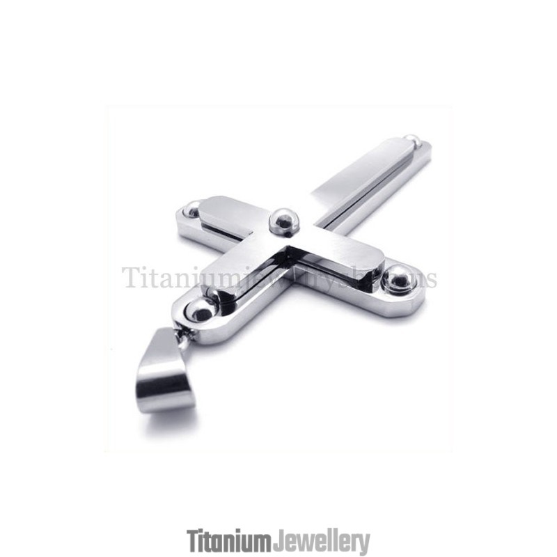 Two Layers With Diamond Fashion Titanium Cross Pendant Two Layers With Diamond Fashion Titanium Cross Pendant