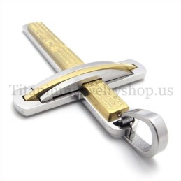Two Layers Gold Fashion Titanium Cross Pendant