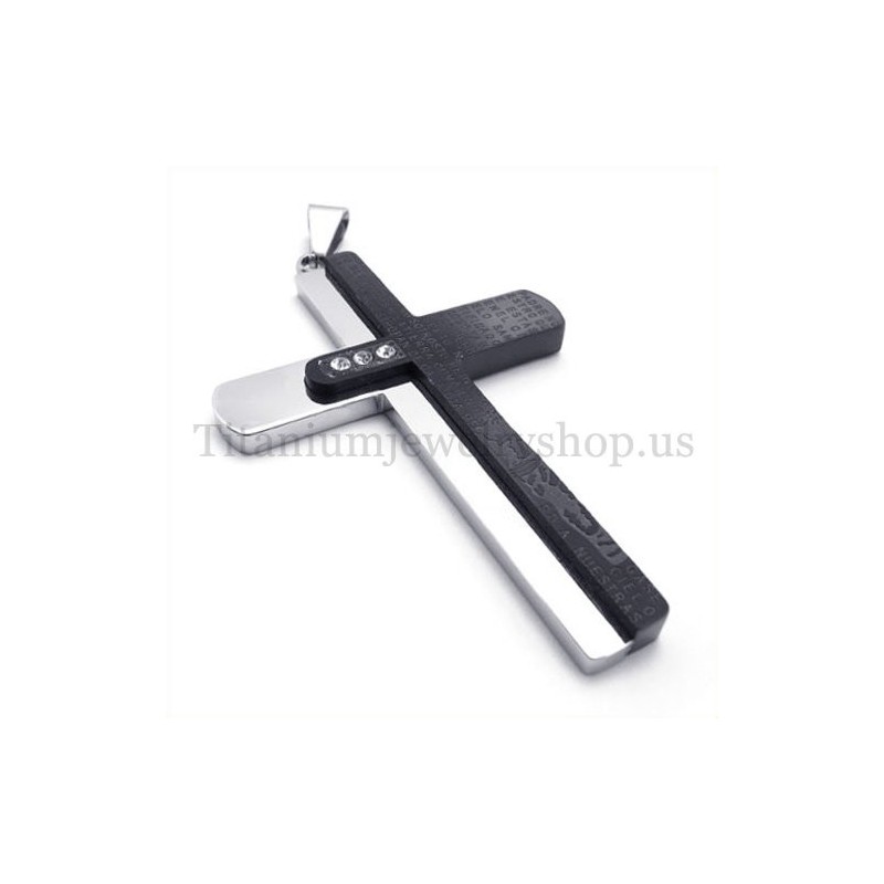 Two Layers Bible Fashion Titanium Cross Pendant Two Layers Bible Fashion Titanium Cross Pendant