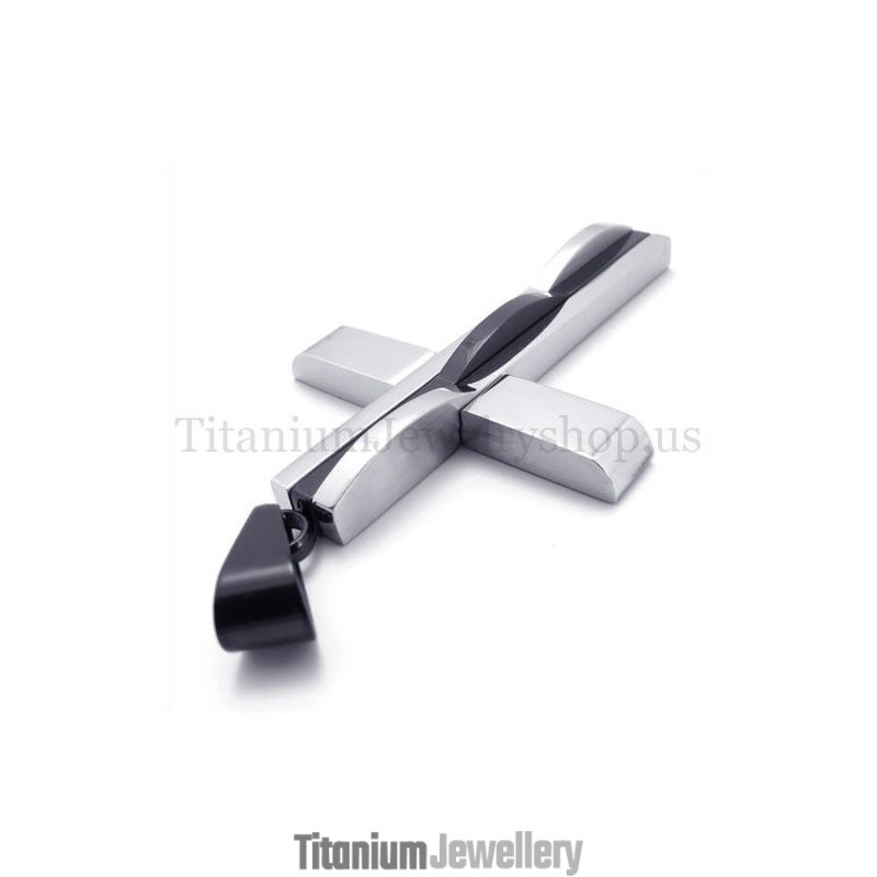 Black Fashion Man Titanium Cross Pendant Black Fashion Man Titanium Cross Pendant