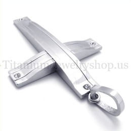 Silver Super Succinct Fashion Titanium Cross Pendant