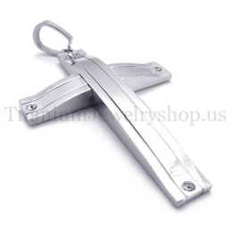 Silver Super Succinct Fashion Titanium Cross Pendant