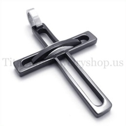 Black Noble Man Fashion Titanium Cross Pendant
