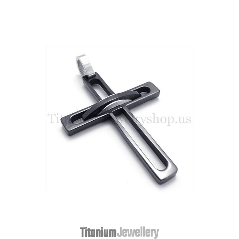 Black Noble Man Fashion Titanium Cross Pendant Black Noble Man Fashion Titanium Cross Pendant