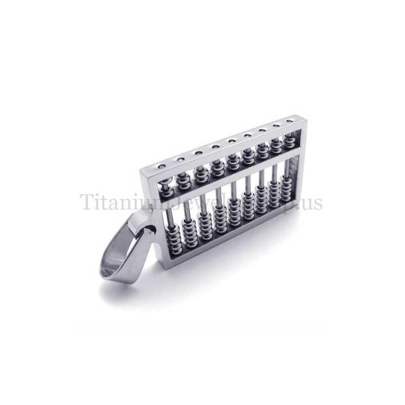 Silver Abacus Titanium Pendant