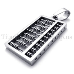 Silver Abacus Titanium Pendant