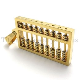 Gold Abacus Titanium Pendant