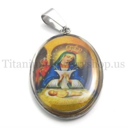 Madonna And Jesus Series Titanium Pendant