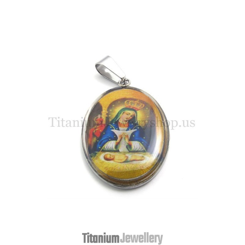 Madonna And Jesus Series Titanium Pendant Madonna And Jesus Series Titanium Pendant