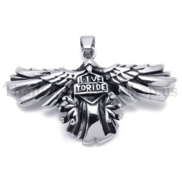 Expanding The Wings Of Eagles Titanium Pendant