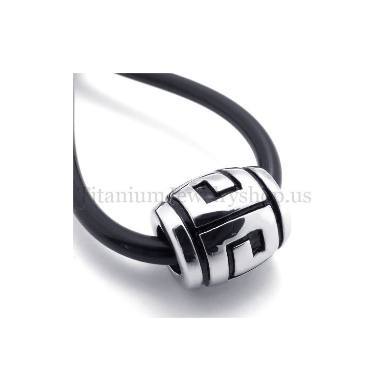 Ellipsoidal Simple Graphic Fortunate Bead Titanium Pendant Ellipsoidal Simple Graphic Fortunate Bead Titanium Pendant