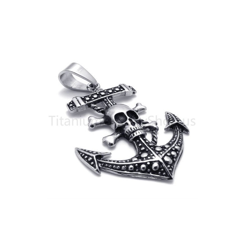 New Classical Pirate Ship'S Anchor Titanium Pendant New Classical Pirate Ship'S Anchor Titanium Pendant