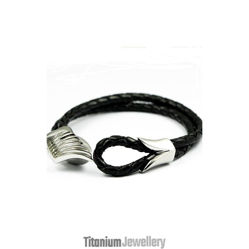 Titanium Leather Bracelet Titanium Leather Bracelet