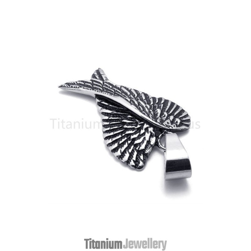 New Classical Devil Wing Titanium Pendant