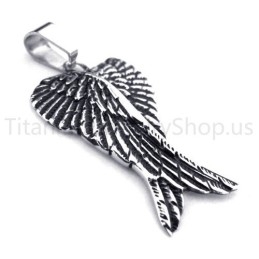 New Classical Devil Wing Titanium Pendant