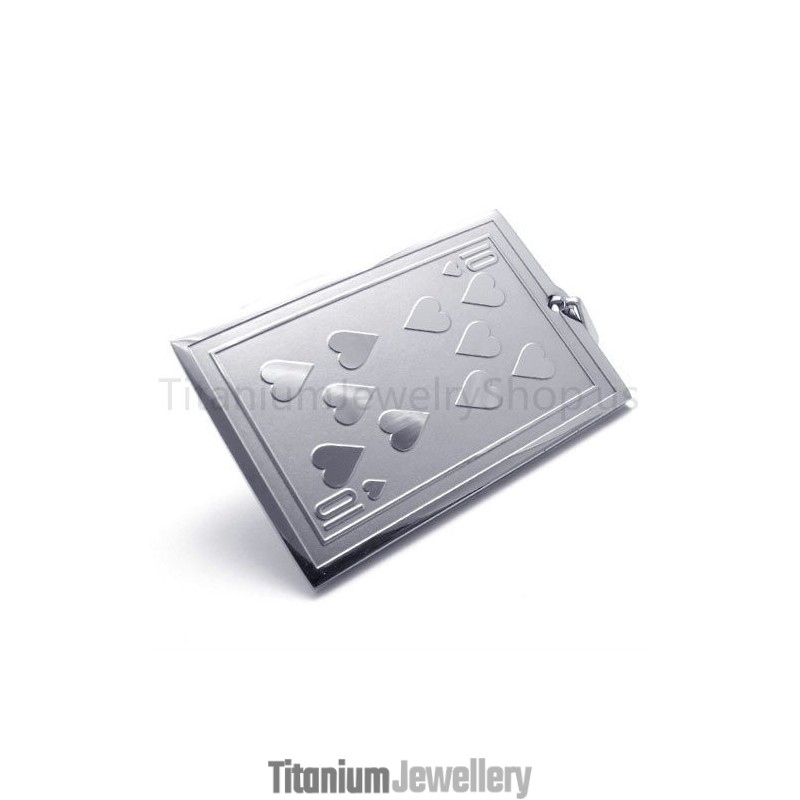 New Silvery Playing Card Titanium Pendant(10) New Silvery Playing Card Titanium Pendant(10)
