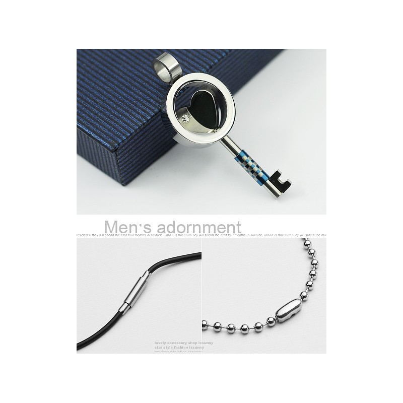 Fashion Heart Lock Key Titanium Necklace Pendant (New Style) Fashion Heart Lock Key Titanium Necklace Pendant (New Style)