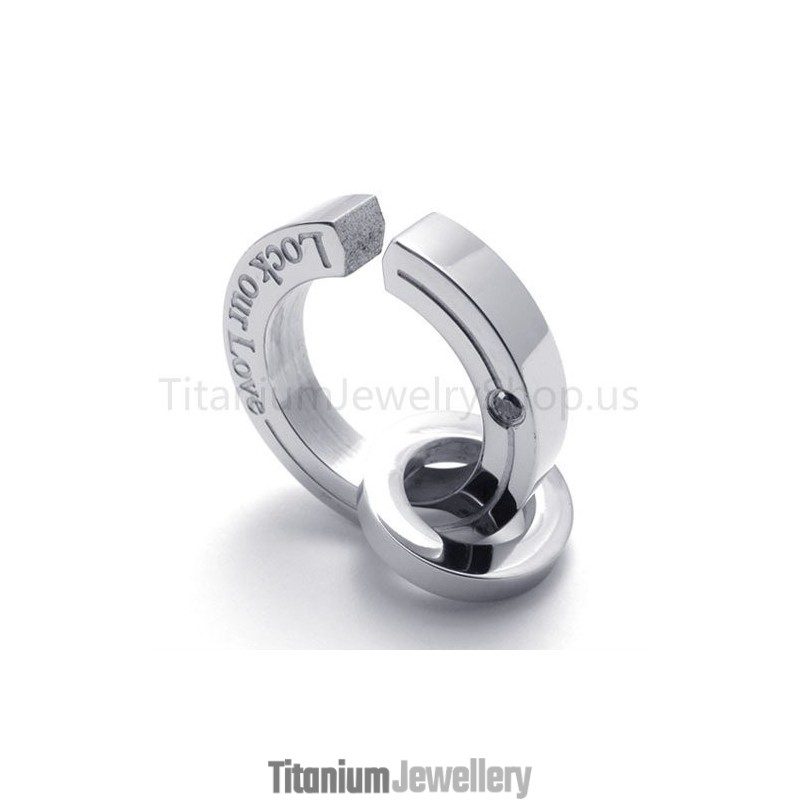 New Fracture Ring Silvery Titanium Pendant New Fracture Ring Silvery Titanium Pendant