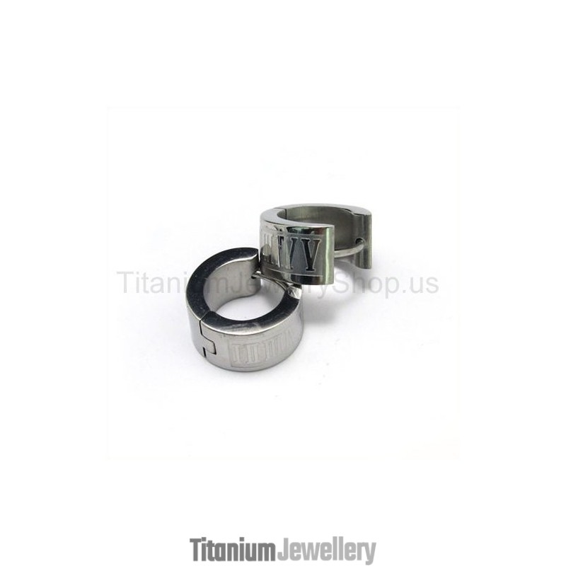Engraved Fashion Titanium Earrings Engraved Fashion Titanium Earrings