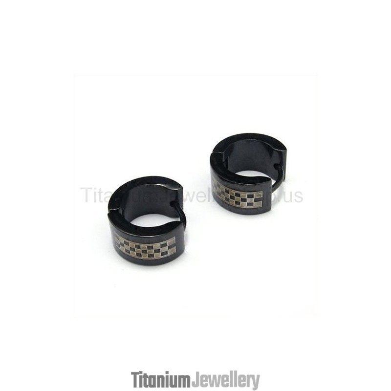 Black Stylish Titanium Earrings Black Stylish Titanium Earrings