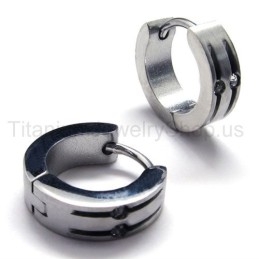Silver Titanium Loop Earrings