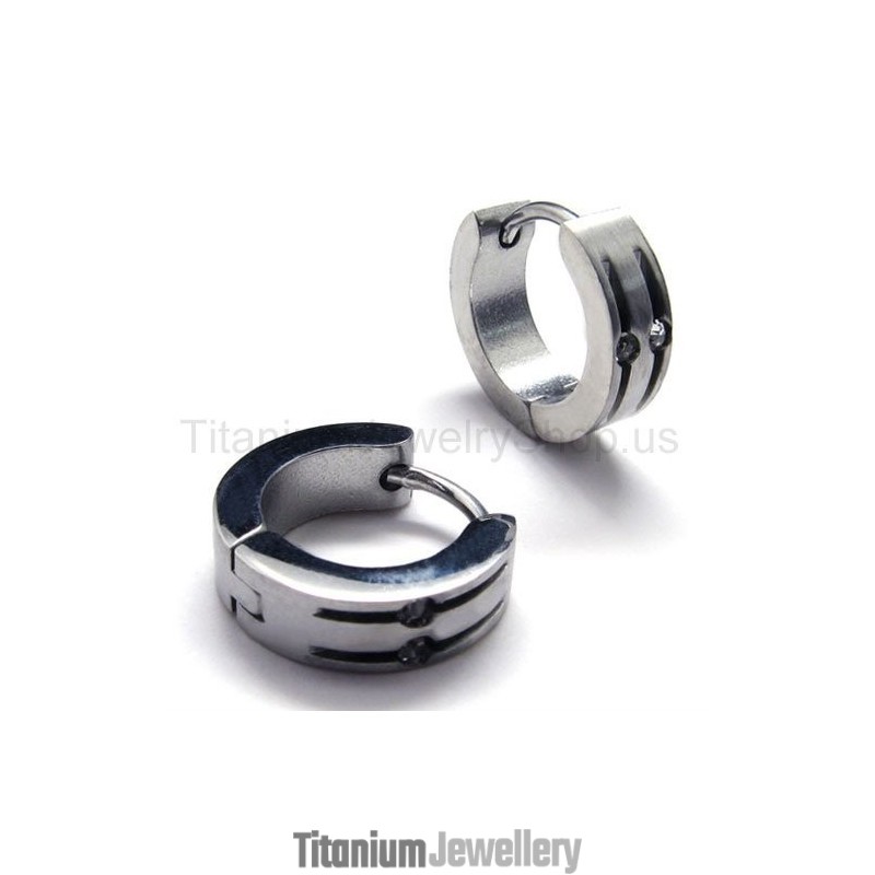Silver Titanium Loop Earrings
