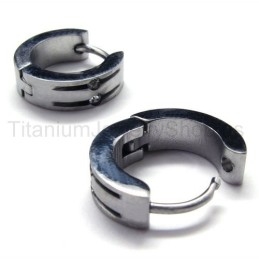 Silver Titanium Loop Earrings