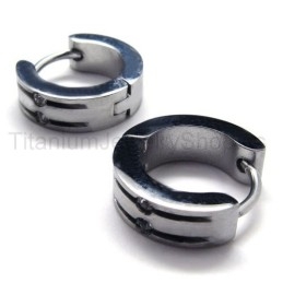 Silver Titanium Loop Earrings