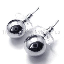 Polished Camera Titanium Earrings