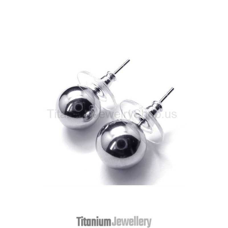 Polished Camera Titanium Earrings