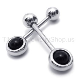 Silver Magic Stick Titanium Earrings