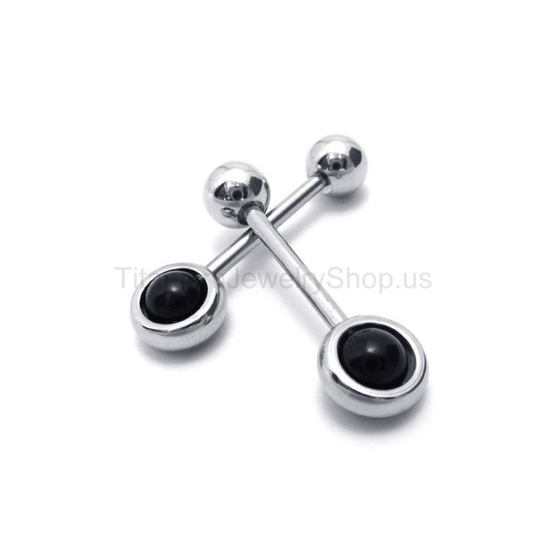 Silver Magic Stick Titanium Earrings