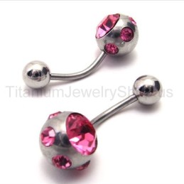 Slim Titanium Purple Diamond Earrings