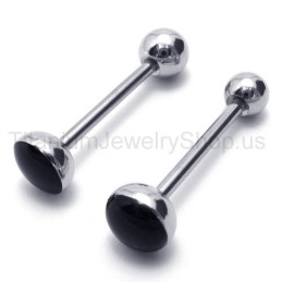 Silver Slim Titanium Earrings