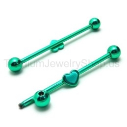 With Heart Magic Stick Titanium Earrings