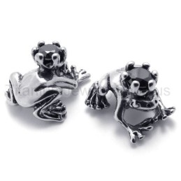 Frog Prince Retro Titanium Earrings