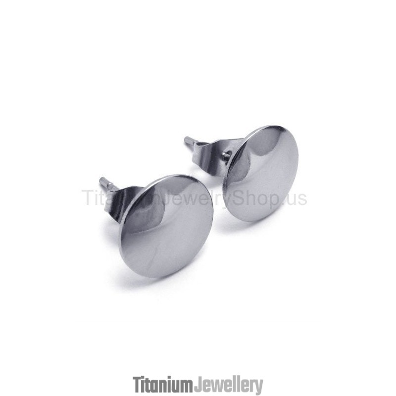 Silver Simple Titanium Earrings