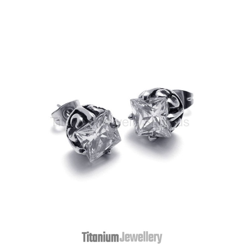Retro Bud Titanium Earrings