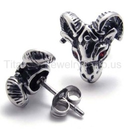 Red Eyes Sheepshead Titanium Earrings