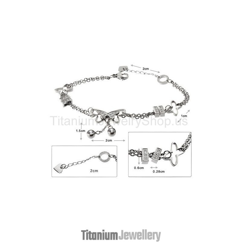 Flying Butterfly Titanium Bracelet Flying Butterfly Titanium Bracelet