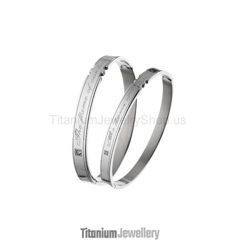 The Flame Of Our Love Titanium Lovers Bracelets The Flame Of Our Love Titanium Lovers Bracelets