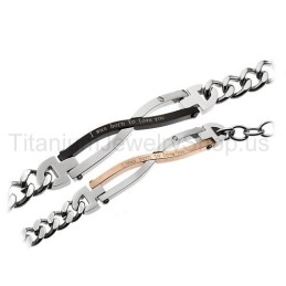 I Was Born To Love You Titanium Lovers Bracelets