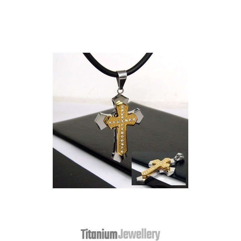 Exclusive Man Cross Pure Titanium Pendant-Free Chain