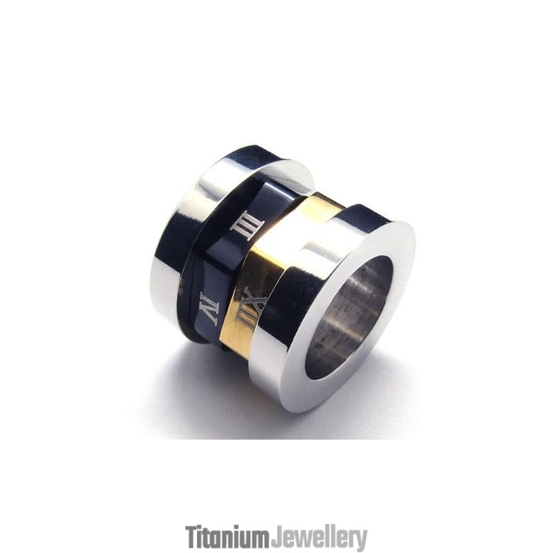 Roman No. Spinner Titanium Steel Necklace Pendant(Free Chain) Roman No. Spinner Titanium Steel Necklace Pendant(Free Chain)
