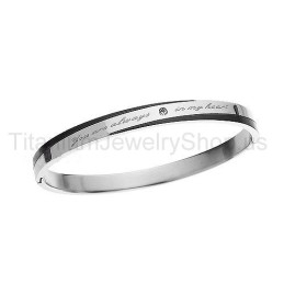 You Are Alwarys In My Heart Titanium Bracelet