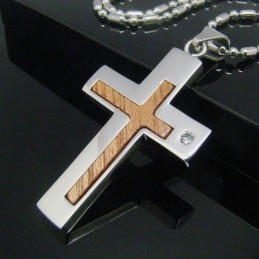 Cool Man Shining Cross Pure Titanium Pendant