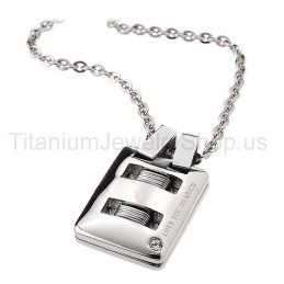 Love You So Much Titanium Lovers Pendants